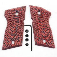 1pair G10 Grips for CZ 2075 RAMI, Screws Included, Sunburst Texture