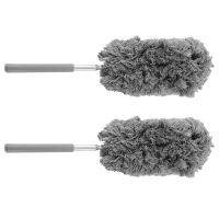 2X Microfiber Dusting Retractable Household Cleaner Feather Duster Car Sweeper From the Dust Brush