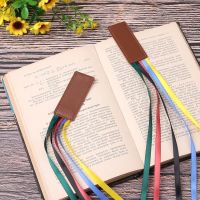 Colorful Leatherette Reading Books Ribbon Bookmark Artificial Leather Bookmark Page Markers