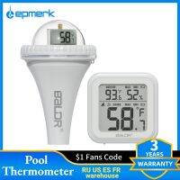 Lepmerk Floating Digital Pool 360 Thermometer Solar Powered Outdoor Pool Thermometer Waterproof LCD Display Spa Thermometer