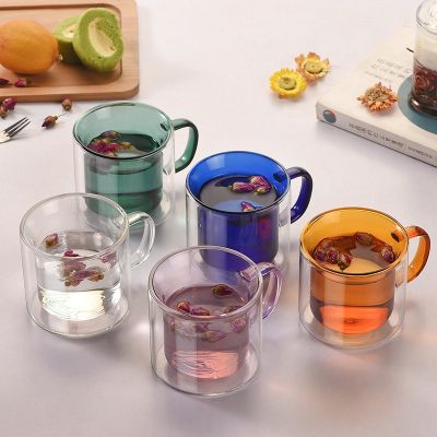 Multi color champagne beer glasses wine drinkware Tea cup coffee cups Cocktail holder mug Double walls mugs Wineglass vodka