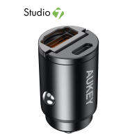 อปุกรร์ชาร์จในรถ AUKEY Car Charger 1 USB-A / 1 USB-C (30W) Black (CC-A3) by Studio7