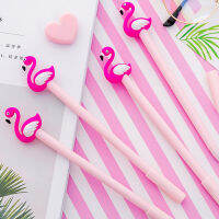 30 Pcs Creative Flamingos Modeling Neutral Pen Gel Heart Girl Studentสเตชันเนอรีปากกาน้ำดำเครื่องเขียนKawaii-chenzechao