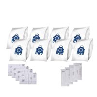 Pack of 8 3D Vacuum Cleaner Bags Suitable for GN Vacuum Cleaner S2000 S5000 S8000 Series, Complete C2 C3,