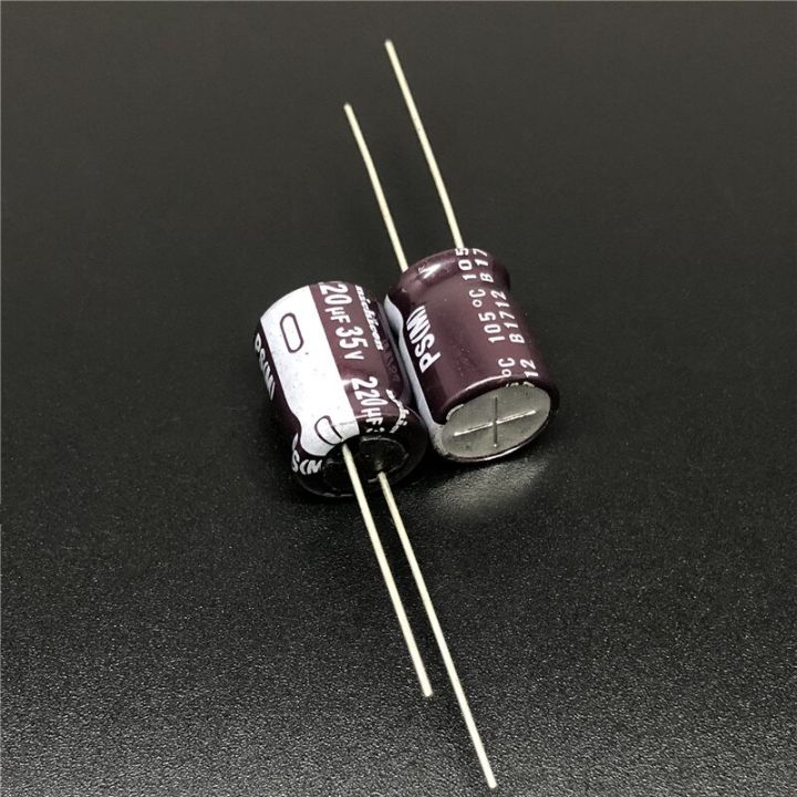 10pcs-100pcs-220uf-35v-nichicon-ps-series-10x12-5mm-low-impedance-35v220uf-aluminum-electrolytic-capacitor