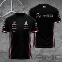 AMG Petronas F1ทีม Inos UBS ทีมที่ดูทั่วทั้งเสื้อยืดลำลองพิมพ์ลาย3D ทุกเพศฤดูร้อนแขนสั้นเสื้อผ้าผู้ชายผู้หญิงเด็กแฟชั่นใหม่