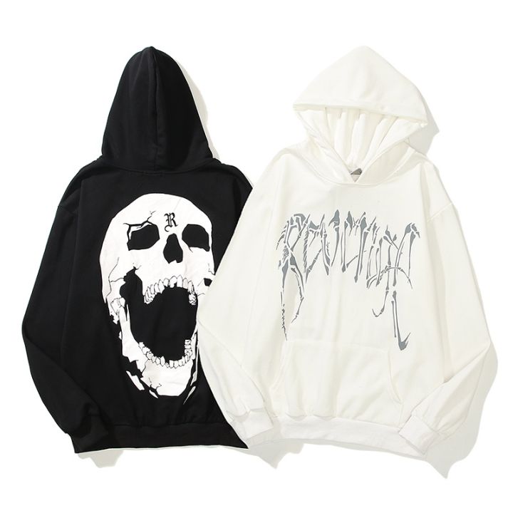 Revenge Black Bones Hoodie High street skull print Hoodies | Lazada