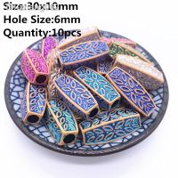 New 30x10mm 10pcs Retro Acrylic Beads Imitation Wood Beads Oval Shape For Handmade DIY Necklace Jewelry Accessories Making 17