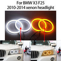 Switchback ผ้าฝ้าย LED Angel Eye Dual สีขาว Amber สำหรับ BMW X3 F25 2010 2011 2012 2013 2014 Xenon ไฟหน้า