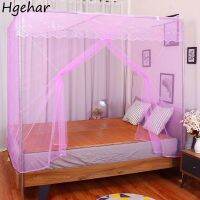 【LZ】▲❐◕  Mosquito Net White Mesh Camping Tent Square Foldable Summer Sleeping Bed Curtain Household Princess Lace Insect Canopy Dormitory