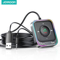 Joyroom บลูทูธ5.3 AUX อะแดปเตอร์รถ Dual Mics ตัดเสียงรบกวนส่งสัญญาณมือฟรีรับสัญญาณไร้สายเครื่องเสียงรถยนต์ชุดสเตอริโอ