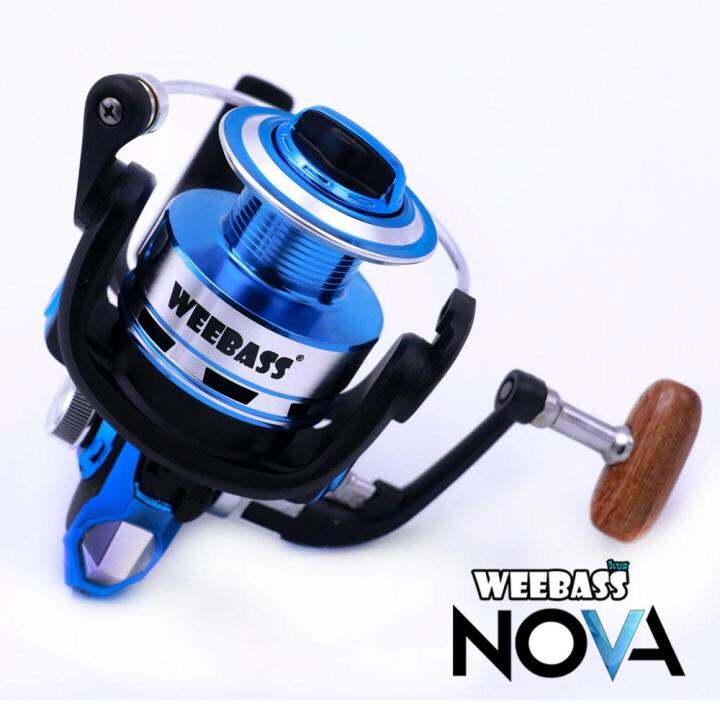 อุปกรณ์ตกปลา-weebass-รอก-รุ่น-nova-blue-4000-รอกตกปลา-รอกสปินนิ่ง-spinning