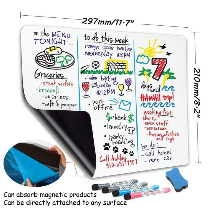 a4-size-self-adhesive-soft-dry-erase-whiteboard-calendar-wall-board-iron-properties-can-absorb-magnetic-products-planner-sticker