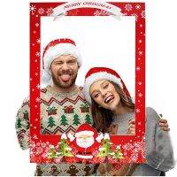 2022 Merry Christmas Paper Photo Frame Props Family Party Decorations for Home Xmas Santa Claus Tree 2023 New Year Gift