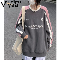 Viyaa เสื้อฮู้ด เสื้อแขนยาวอบอุ่น หลวมและสบาย ทันสมัย สบาย สไตล์ น่ารัก A28J15P 41Z231009