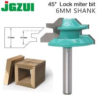 Large Lock Miter Router Bit－45 องศา 6mm Shank Tenon Cutter สําหรับเครื่องมืองานไม้