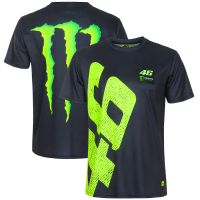 VR46 แข่ง Valentino Rossi x Monster Poly ฤดูร้อนร้อนขายเสื้อยืดแขนสั้นผู้ชายกีฬาลำลองเด็กเสื้อผ้า