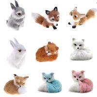 【CC】 animals hard model real furs simulation fox rabbit popularity prop handicraft home desktop decoration toy gift