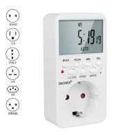 EU UK BR Plug Outlet Electronic Digital Timer Socket with Timer 220V AC Socket Timer Plug Time Relay Switch Control Programmable