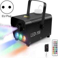 SmartPhonemall ZQ-B317 500W LED Full Color Remote Control Fog Machine Color Smoke Generator Stage Lighting Bar Lighting, Specification: EU Plug