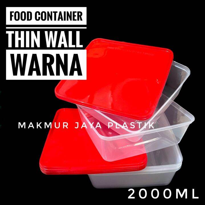 Thinwall Ml Warna Isi Pc Kotak Kemasan Makanan Tahan Panas Thin Wall Ml