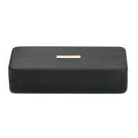 004 High-grade square iron case for glasses Brushed black cortex Customizable logo on case box