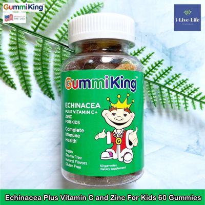 สมุนไพรเอ็กไคนาเซีย+วิตามินซี+ซิงค์ แบบเม็ดเคี้ยว Echinacea Plus Vitamin C and Zinc For Kids 60 Gum mies - GummiKing