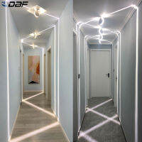 [DBF] 360 Degrees 8W RGB LED Window Sill Door Frame Wall lamp With Remote Ho K Corridor Aisle Beam Ray Line Wall Lamps