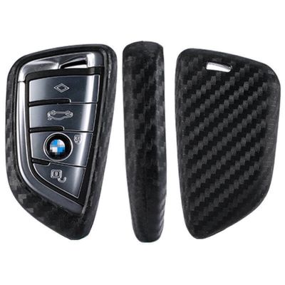 Carbon Fiber Look Remote Car Key Fob Case Cover Shell for BMW 5 6 7 Series X3 X6