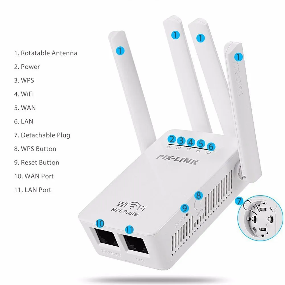 搬入設置サービス付 QKa WiFi Extender Long Range Wireless Repeater 300M Internet  Signal Booster Adapter Easy Setup WLAN Access Point 2.4G Network Amplifier  Wi-Fi Dongle