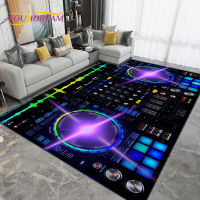 DJ Music Screen Pattern พรมพื้นที่,พรมพรมปูพื้นสำหรับห้องนั่งเล่นห้องนอนโซฟา,ห้องครัวห้องน้ำโถงทางเดิน Runner พรมปูพื้นกันลื่น