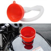 【cw】Motorcycle accessories 1 Pcs Refueling Guide Pipe Lengthened Plastic Funnel Motorcycle Car Gasoline Fuel Liquid Tool Refueling Household Funnel ！