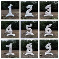 【DT】hot！ 32Inches Birthday anniversary Balloons Year Column Number Arrival banquet Shower Ins Baby