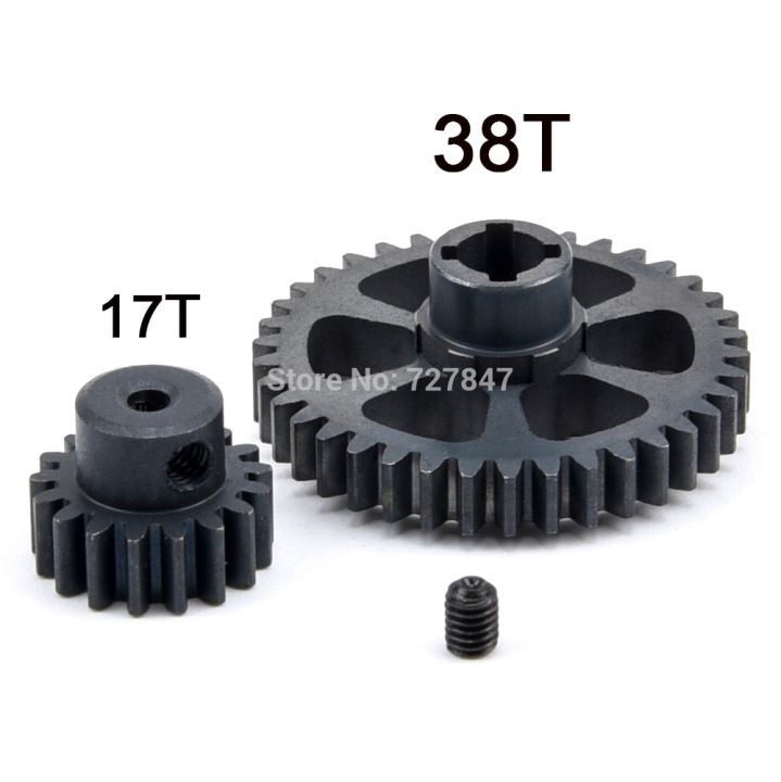 เกียร์ดิฟหลักโลหะเหล็ก38ตัน1ชุดและอะไหล่เกียร์-motor-pinion-17ตันสำหรับดับบลิวแอลทอยอาร์ซี1-18-a959-a949-a969มอเตอร์ไฟฟ้า-k929-a979สไตล์ใหม่