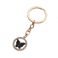 【VV】 Colorful Keychain Metal Keyring with Fashion Rhinestones Pendants for Jewelry Car Holder Souvenir Gifts