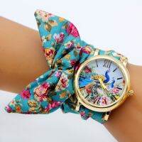 （A Decent035）Shsby New Woman 39; SFashionLadiesWristwatch TopFloralBracelet Piec