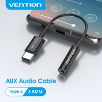 Vention Type C To 3.5Mm Earphone Jack Type C Audio Adapter Jack Cable Type C Port Adaptor Support Wire Control Function Usb C To Earphone Audio Cable Wire Connector