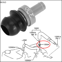 MIAO 2ชิ้น/เซ็ตเครื่องยนต์รถ PCV Vent Valve Grommet Seal 12204-15050, 90480-18001