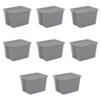 ♧❐ ldqnk2 Sterilite 8PCS Gallon Plastic Storage Containers Tote Bin Set