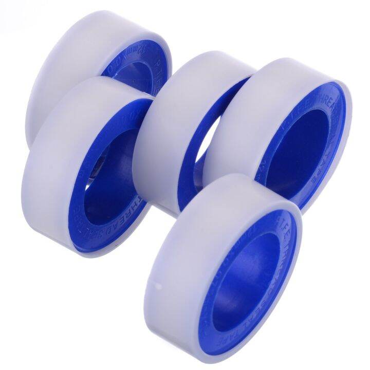 5pcs-ptfe-thread-sealing-pipe-tape-gas-water-tape-10-meters-waterproof-engineering-dedicated-duct-tap-evacuum-seal-roll-adhesives-tape