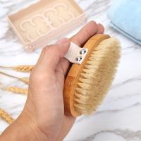 Hot Dry Skin Body Brush Soft Natural Bristle Shower Brushes Wooden Bath Shower Bristle Brush SPA Body Brushes Without Handle-SDFU ร้านค้า