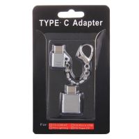 Keychain Micro Usb Male To Type-C Microusb To Type C Converter Adapter Kits OTG Data Sync Charging Adapter For Samsung Huawei