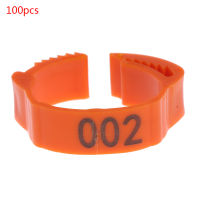 [The Fayshow] 100pcs แหวนเท้าไก่ปรับขนาด poultry leg Digital LABEL BUCKLE RING