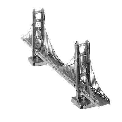 【สต๊อกพร้อม】สะพานโกลเดนเกตปริศนาโลหะทำมือหุ่นโลหะ3มิติโมเดลปริศนาสร้างสรรค์