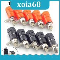 QB4LA 100pcs 4mm Banana Plug Connector Jack Plugs Socket Nickel Plated Binding Post Nut DIY Banana Adapter