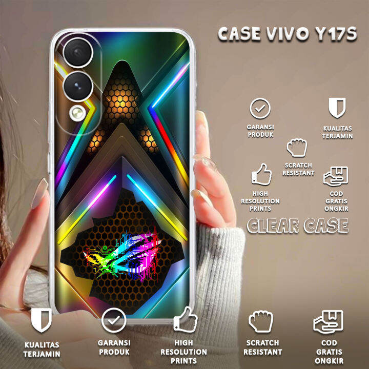 CASE VIVO Y17S TERBARU 2023 MOTIF rog Casing Hp Murah Kesing Hp softcase Hp Clear case GOOL