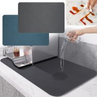 Super Absorbent Coffee Dish Mat Kitchen Counter Draining Pad Quick Drain Tool for Bathroom Sink Waterproof Non slip