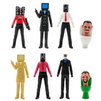 Set Skibidi Figures Toy Model Anime Game Character Model Toy Doll Camera Man Figure TitanTV Man Action Figure PVC Doll Toy candid