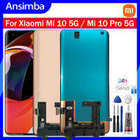 Ansimba LCD จอ TFT อะไหล่สำหรับ Xiaomi Mi 10 5G / Mi 10 Pro 5G อะไหล่ทดแทนรุ่น Sansung S และ Huaxing รุ่น C หน้าจอสัมผัสและ LCD อะไหล่สำหรับ Xiaomi Mi 10 M2001J2G 10 Pro จอแสดงผล TFT M2001J1G