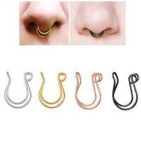 1Pcs Non Piercing Fake Nose Ring Hoop Septum Rings Nose Piercing Fake Surgical Steel Fake Piercing Nose Piercings Jewelry